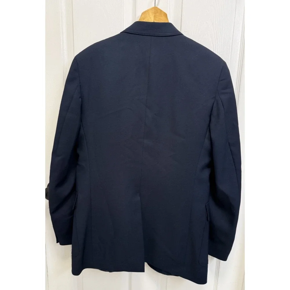 Vintage Levi's Men's 42L Menswear Action Navy Blue Suit Coat Jacket Business